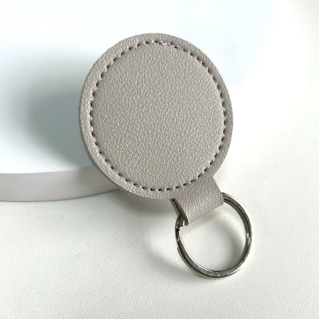 Round Leather Keyring