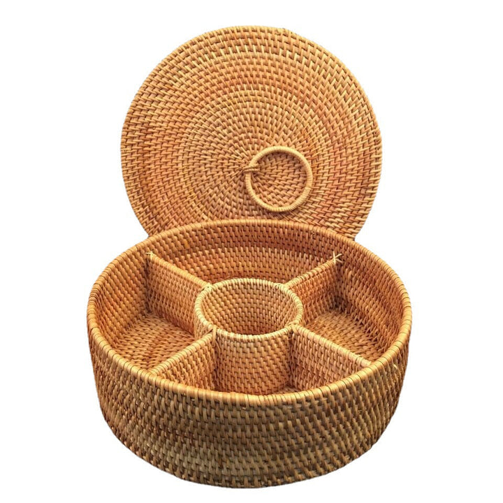 Handmade storage bowl with compartments