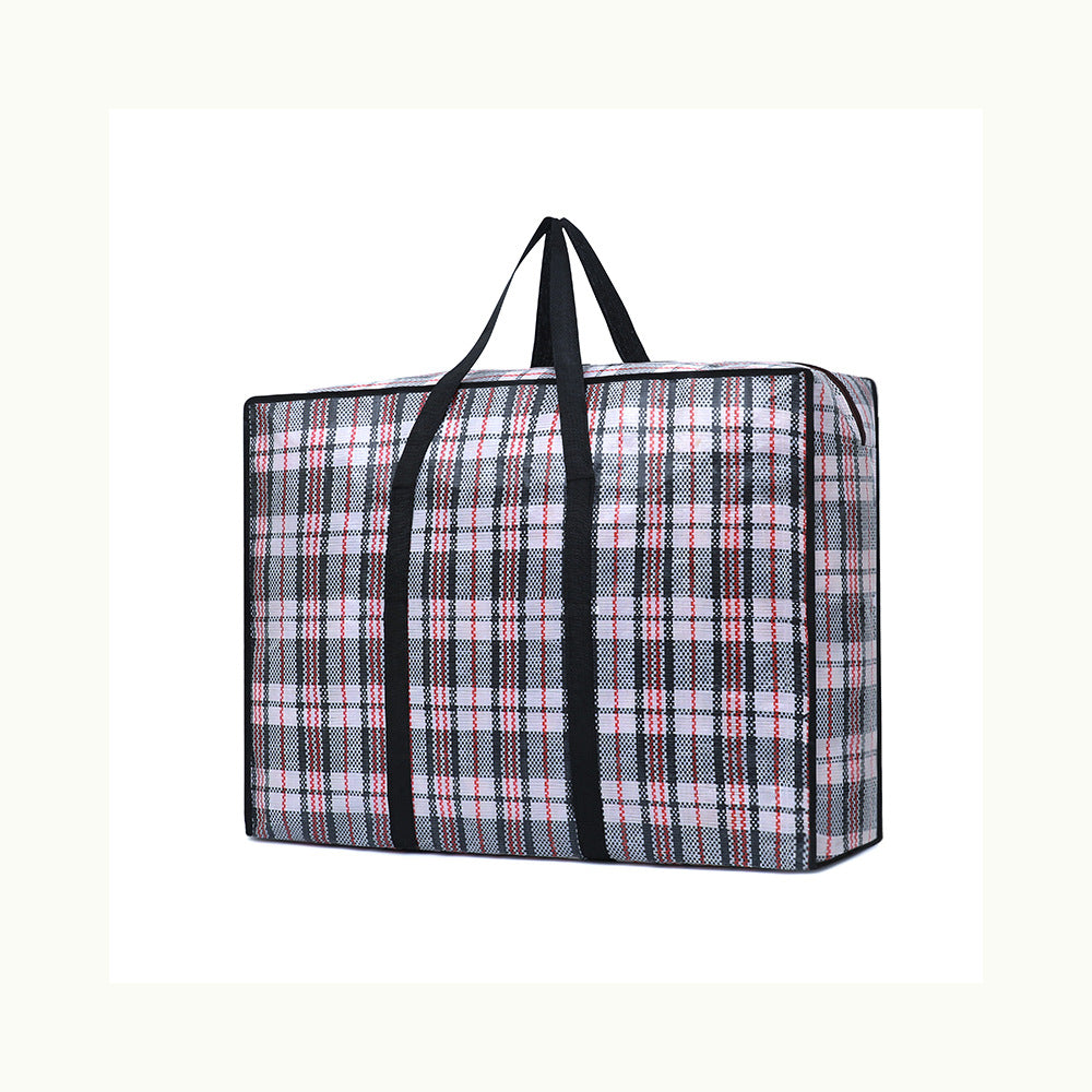 Oversized Checked Storage Tote