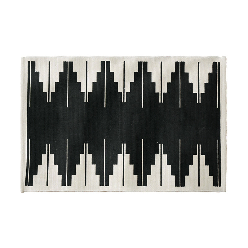 Living and entrance area mat with diamond pattern