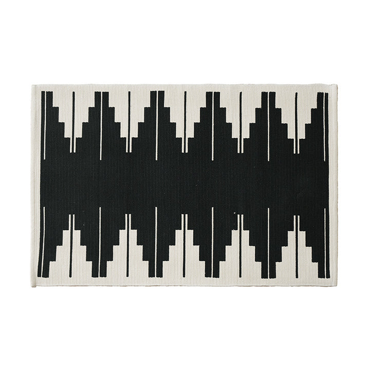 Living and entrance area mat with diamond pattern