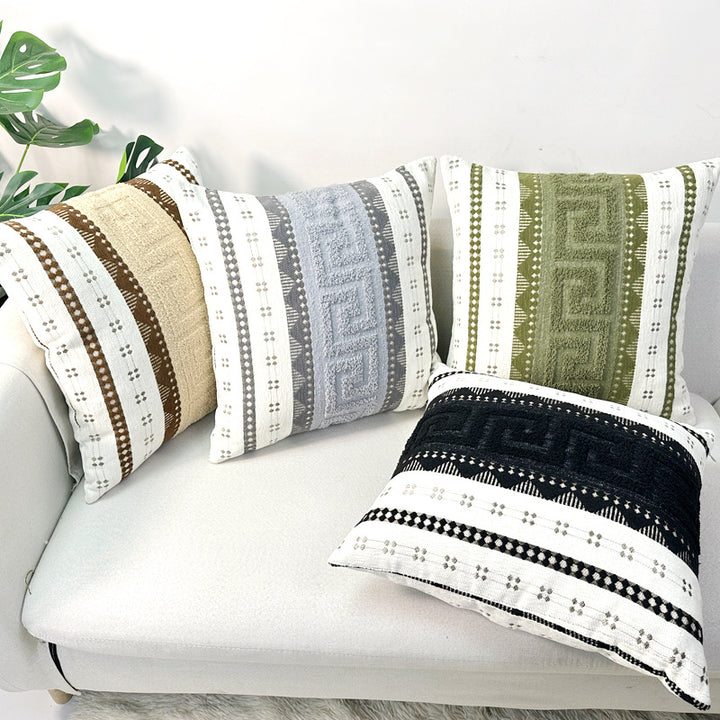 Textured Geometric Throw Pillow