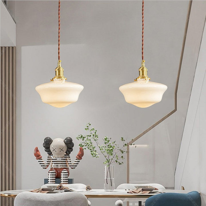 Opalines Glass LED Vintage Pendant Light