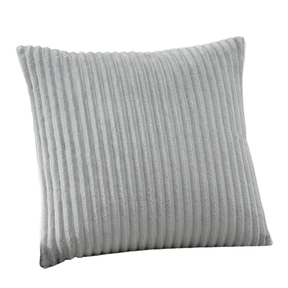 Rectangular velvet cushion cover with fine cord structure and concealed zipper