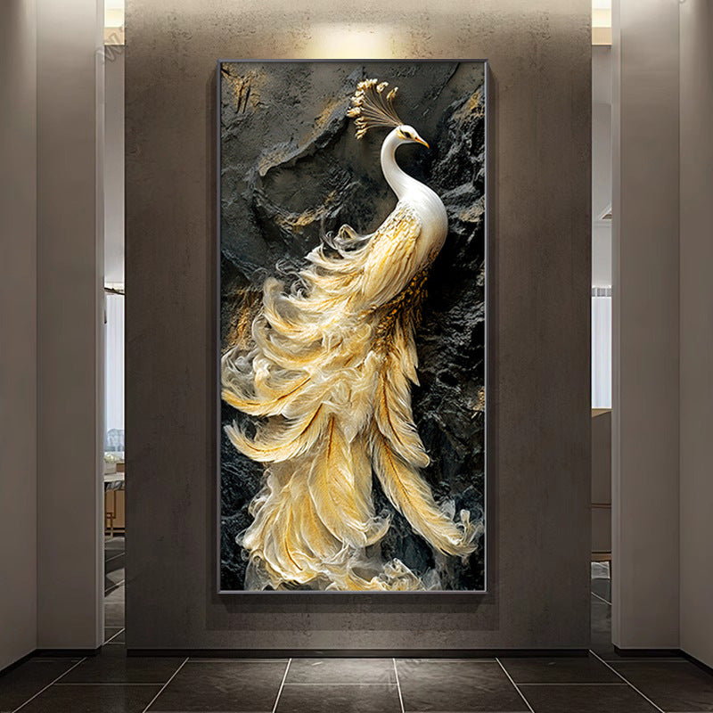 Elegant Framed Peacock Art Print