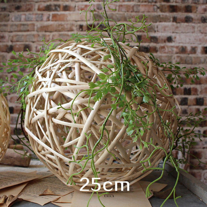 Decorative natural material decor ball