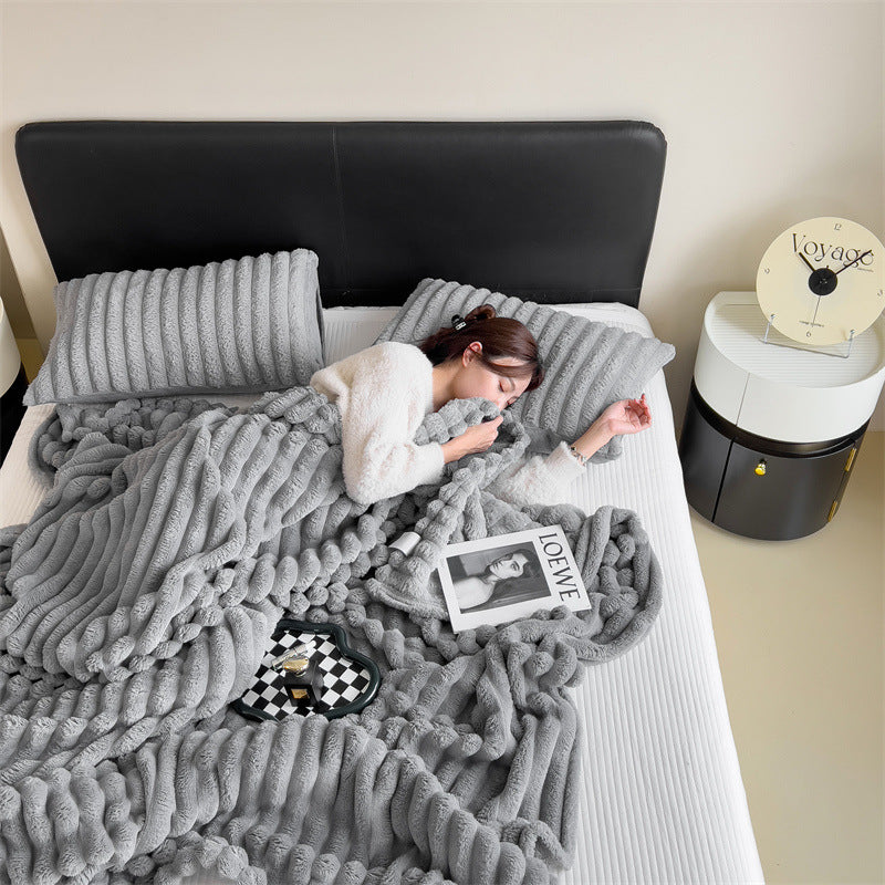 Plush Textured Fleece Blanket