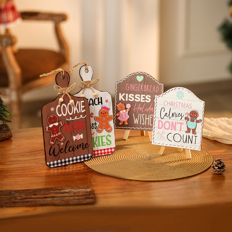 Decorative Christmas poster with Christmas cookies motif