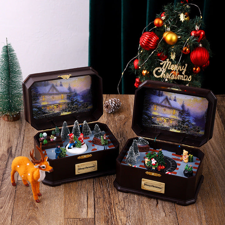 Christmas village music box