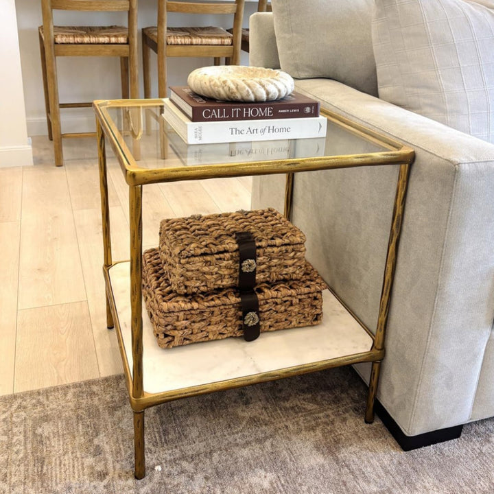 Handcrafted Storage Box Made of Braided Natural Material