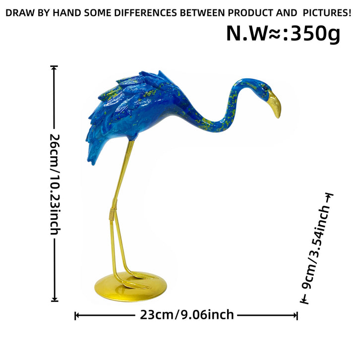 Artistically designed flamingo sculpture