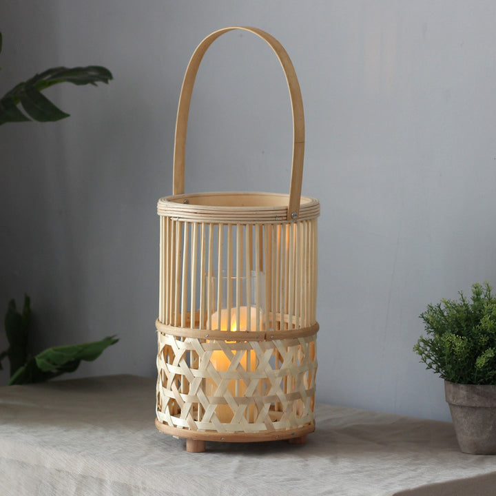 Handcrafted lantern made of rattan