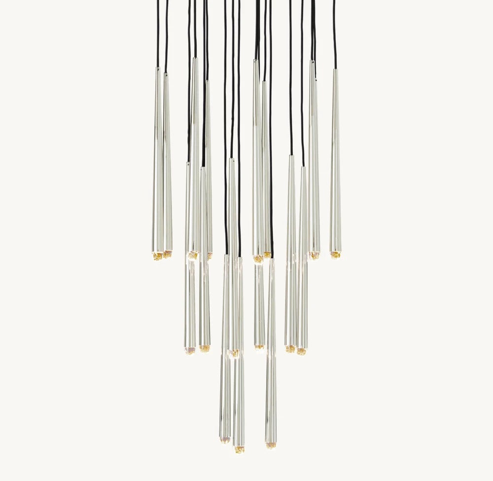 Hanging pipe pendant light
