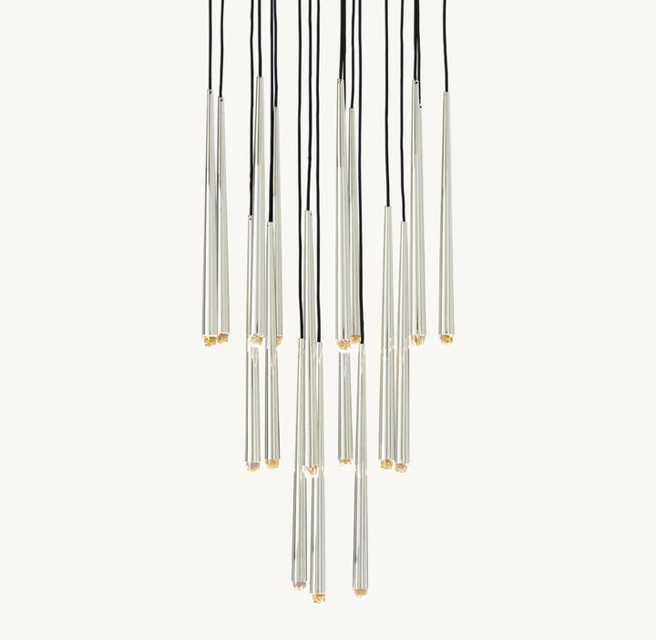 Hanging pipe pendant light