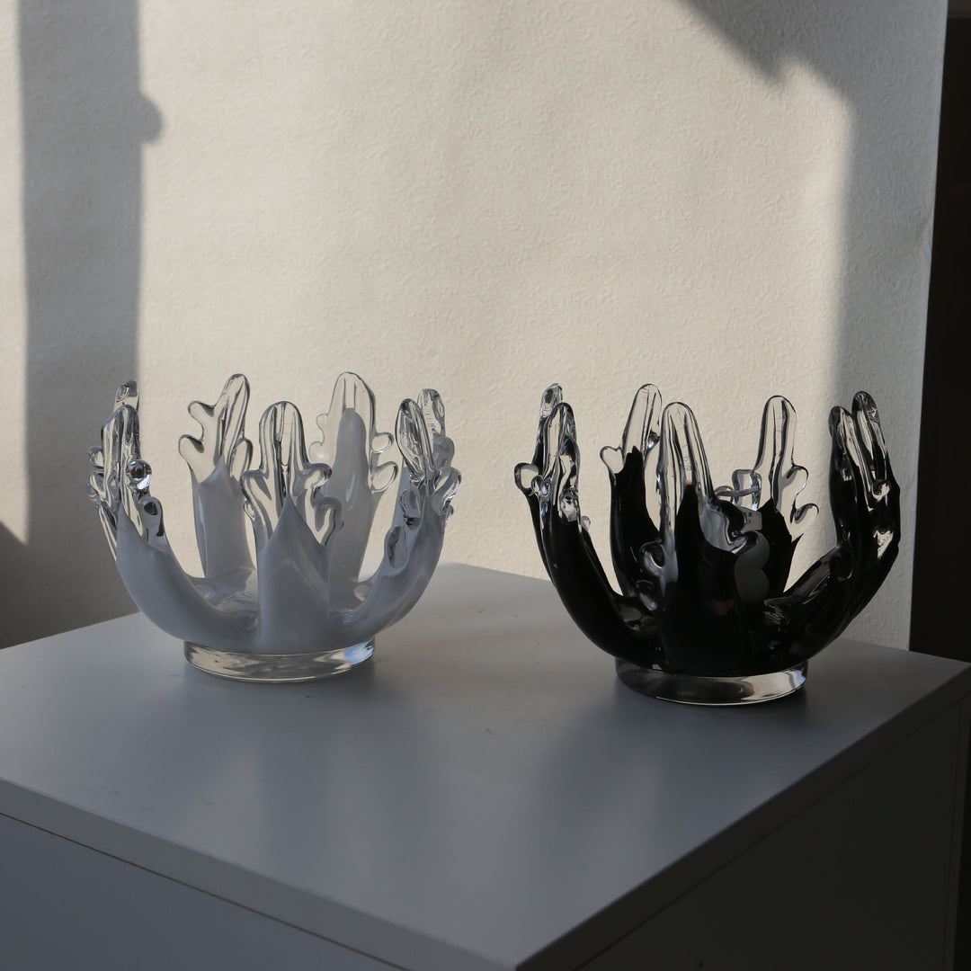 Sculptural Resin Splash Centerpiece Bowl