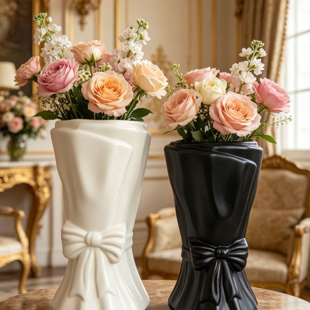 Decorative Elegant Bow-Shaped Flower Vase