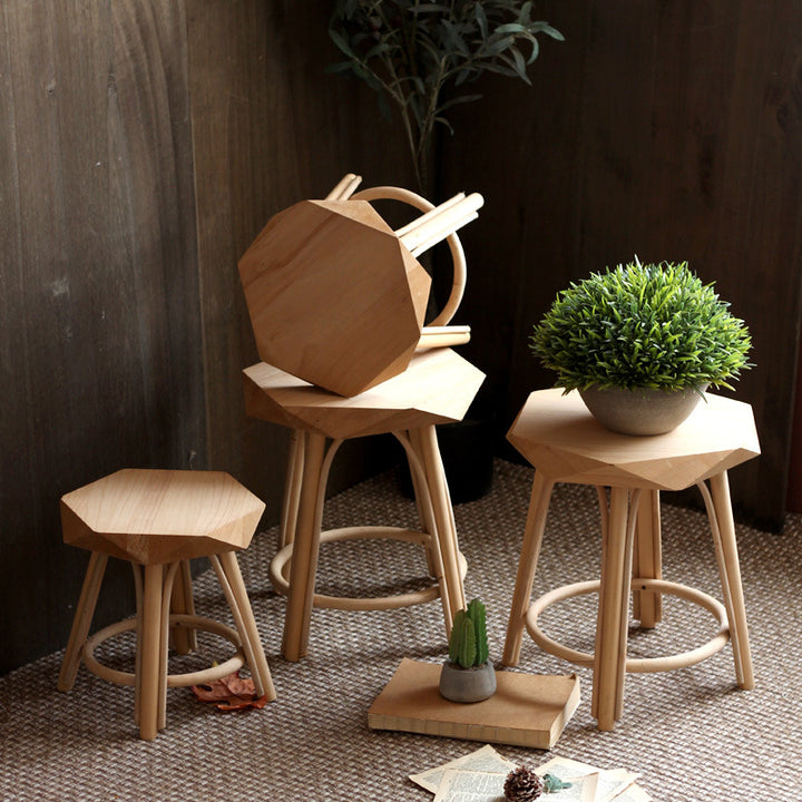 Modern stool made of high-quality wood