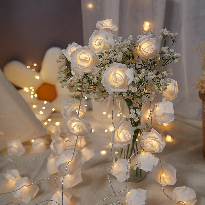 Decorative LED rose string lights