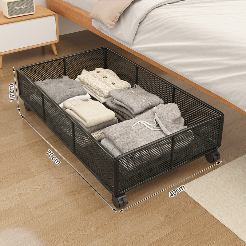 Underbed Roll Storage Basket with Mesh Design