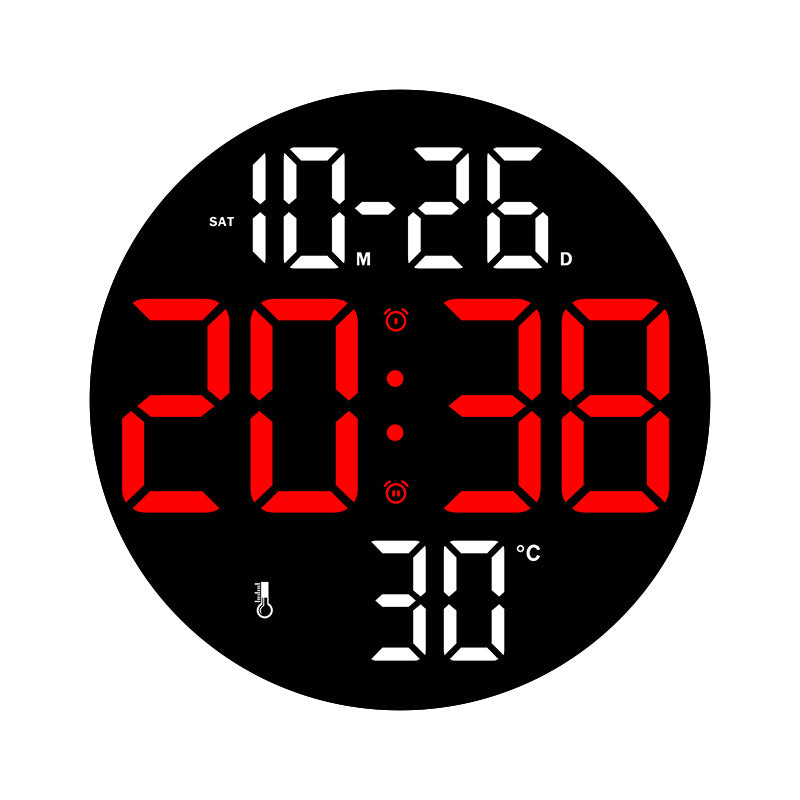 Digital wall clock with temperature and hygrometer function