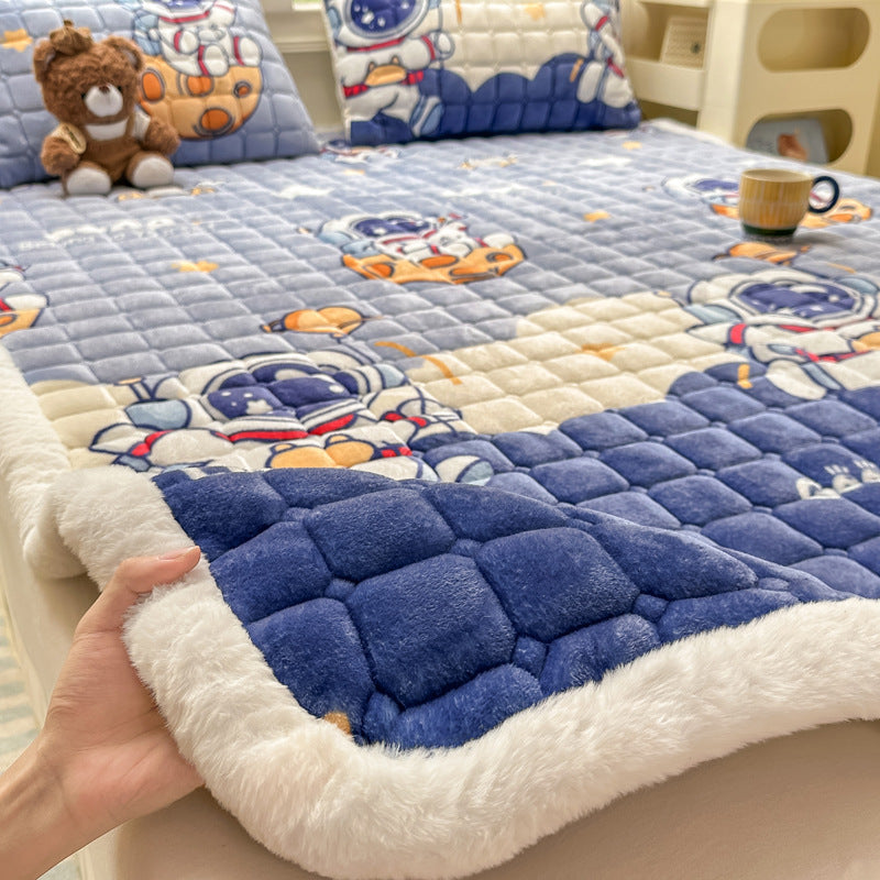 Plush Cartoon-Themed Blanket