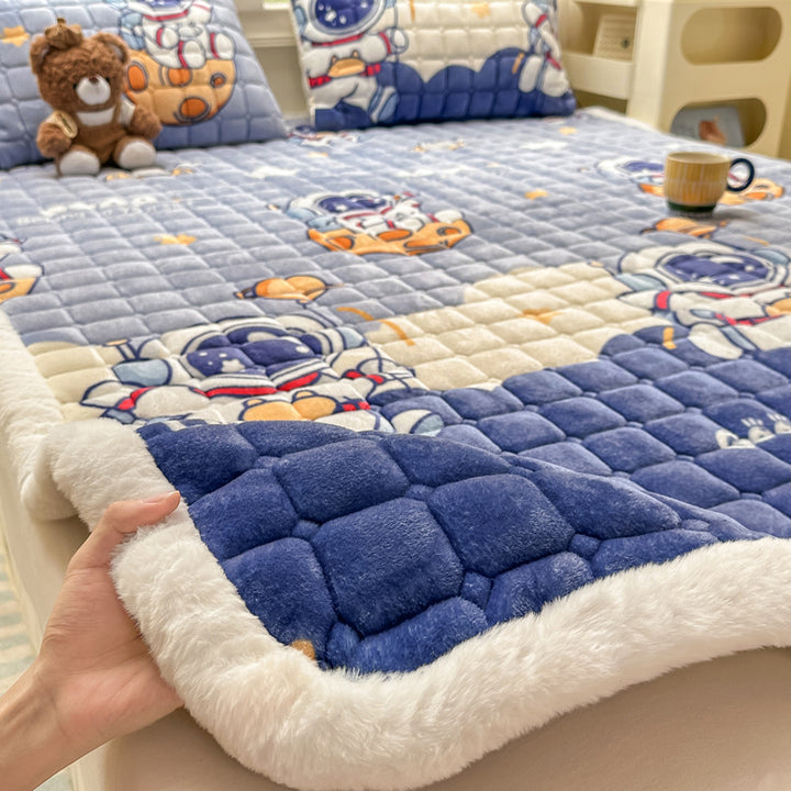 Plush Cartoon-Themed Blanket