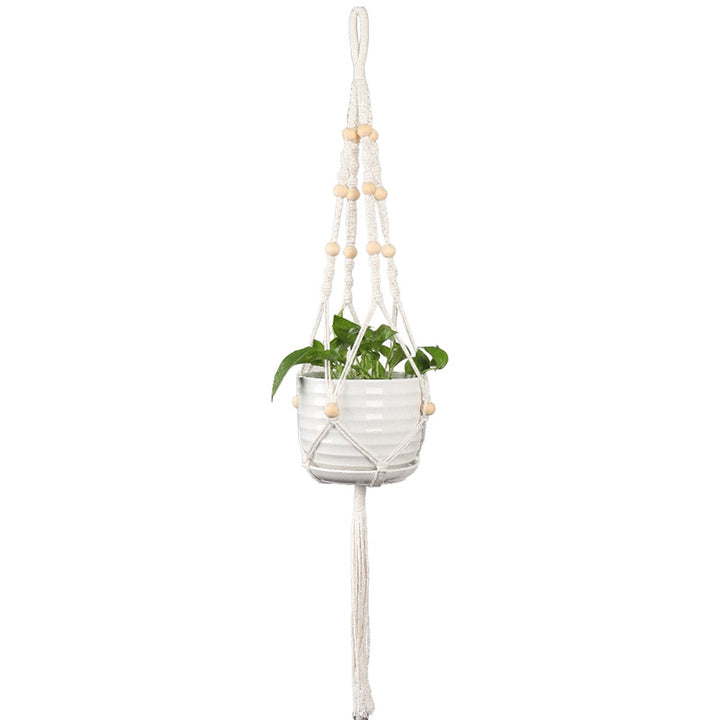 Plant-hanging macrame shelf