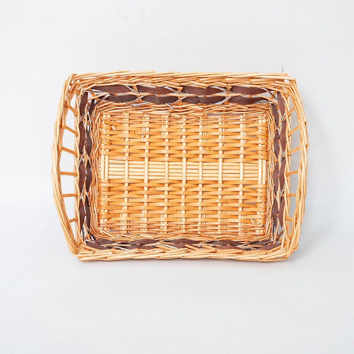Braided storage basket with elegant fabric insert