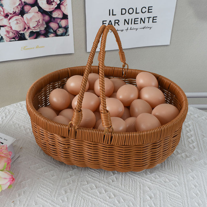Handcrafted Woven Storage Basket with Lid