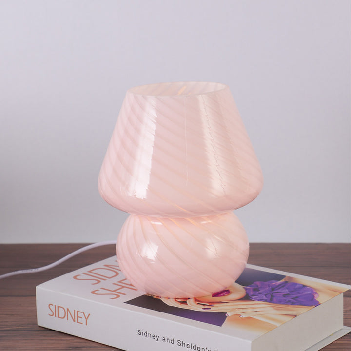Glass Mosaic Mushroom Table Lamp