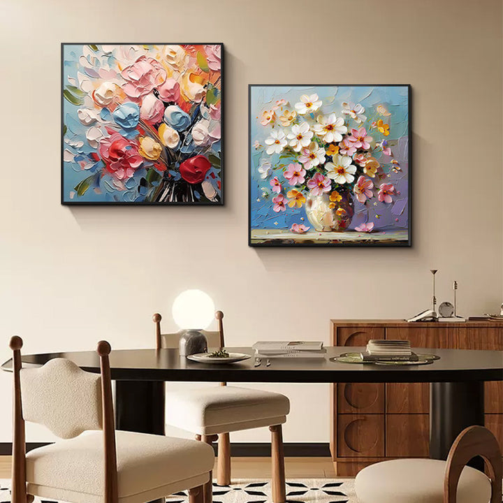 Floral 3D Textured Canvas Wall Art