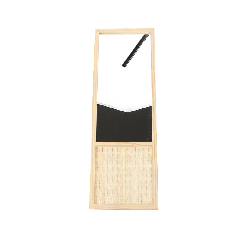 Decorative Wall Mirror Made of Rattan
