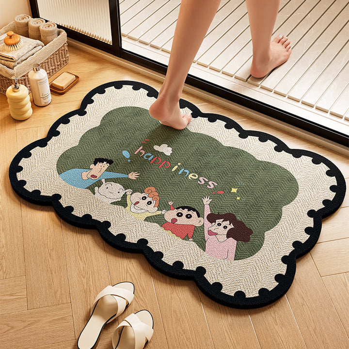 Playful Dog-Themed Bath Rug