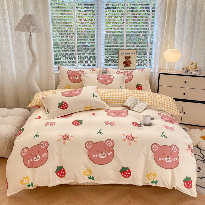 Playful Cartoon Bear Bedding Set