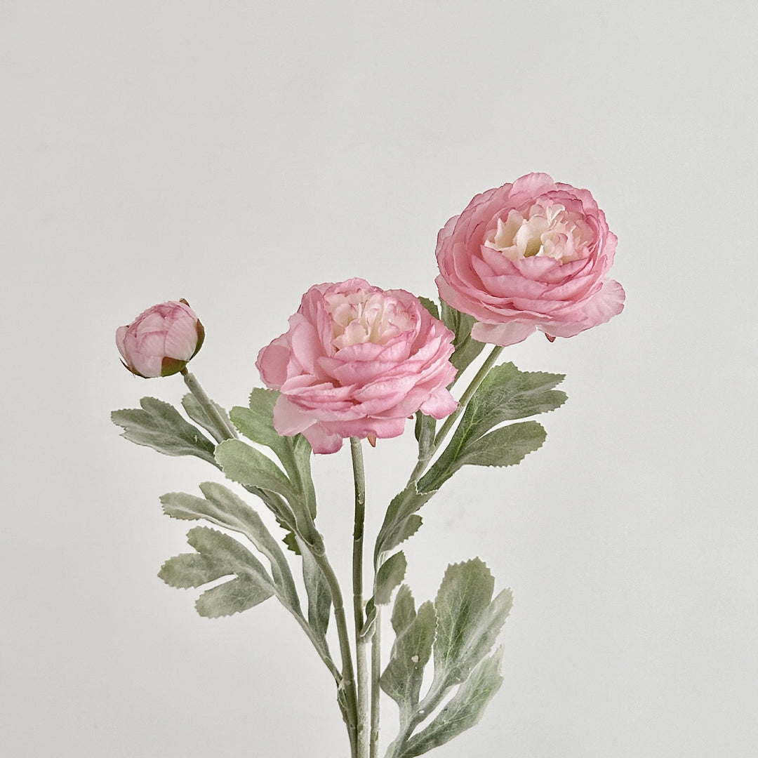 Realistic Faux Ranunculus Floral Arrangement