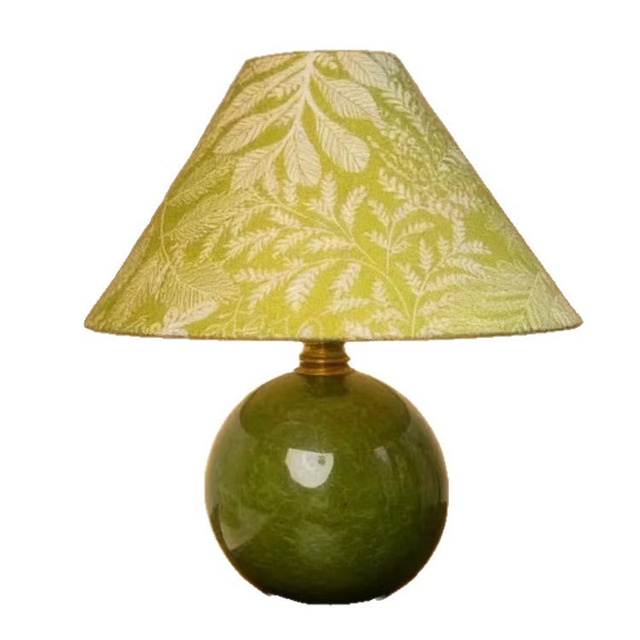 Botanically patterned table lamp