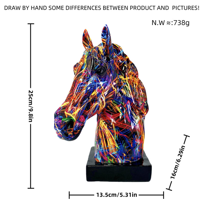 Artful horse sculpture made of high-quality resin