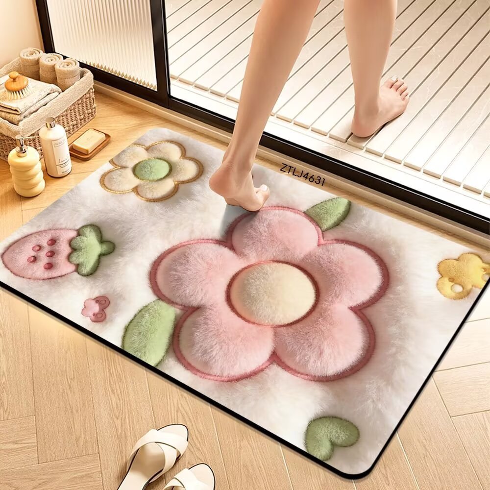 Plush Money-Themed Bath Mat