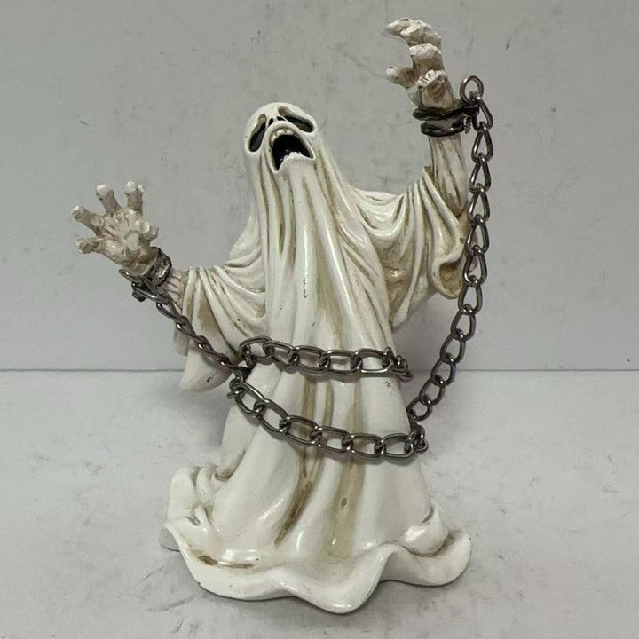 Creepy motorcycle figure