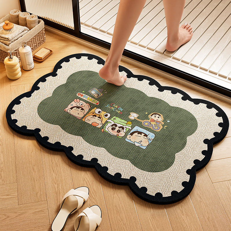 Playful Dog-Themed Bath Rug