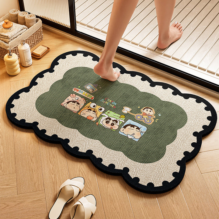 Playful Dog-Themed Bath Rug