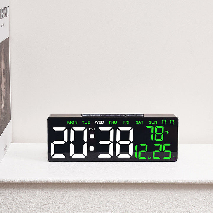 Digital Multi-Function Alarm Clock with Temperature and Day of the Week Display