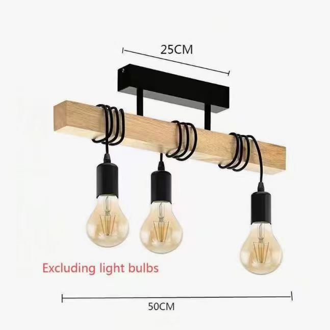 Industrial Three-Arm Ceiling Light