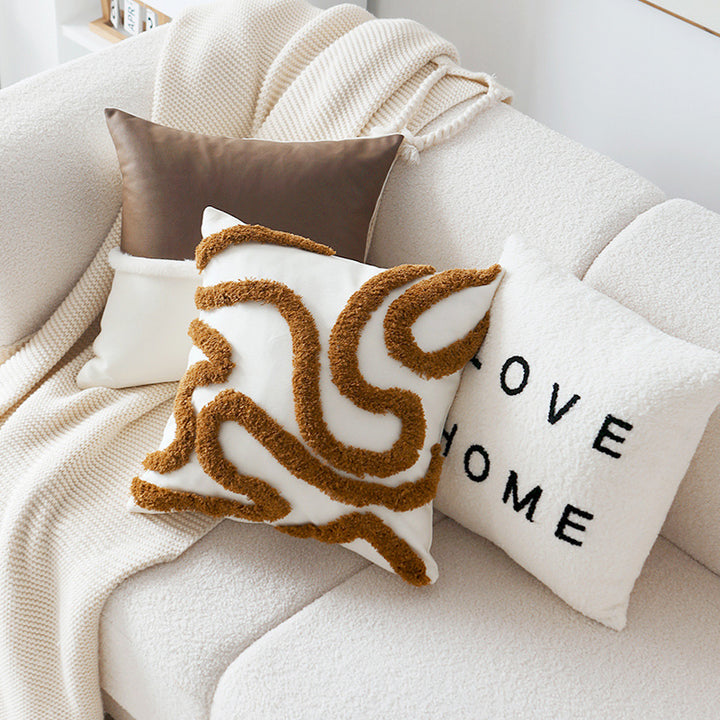 Abstract Textured Decorative Pillow