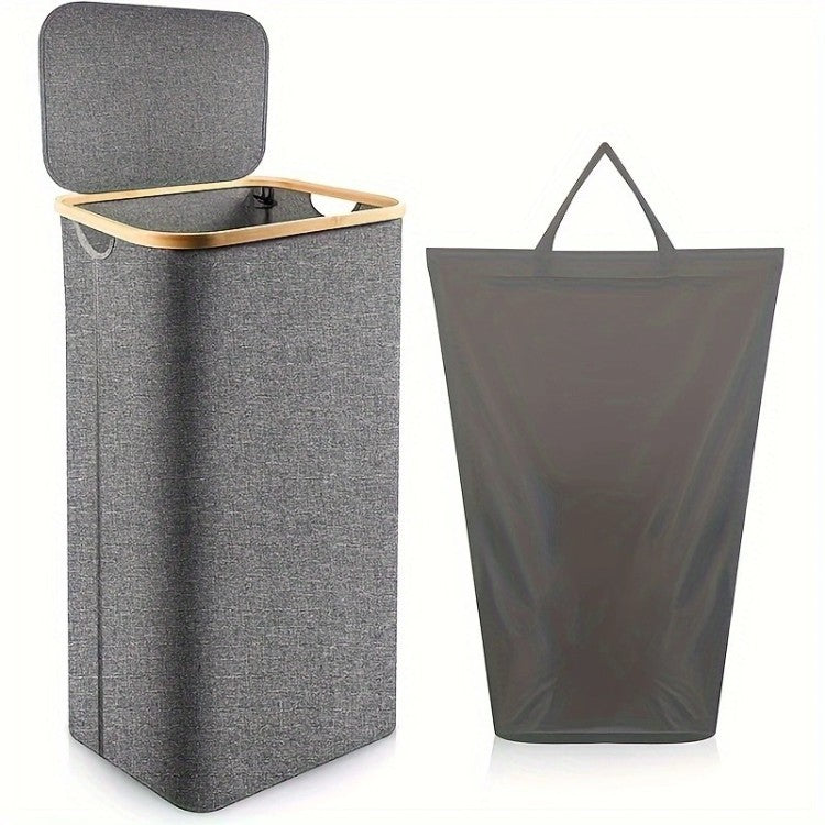 High-quality laundry container with modern lid and removable inner bag