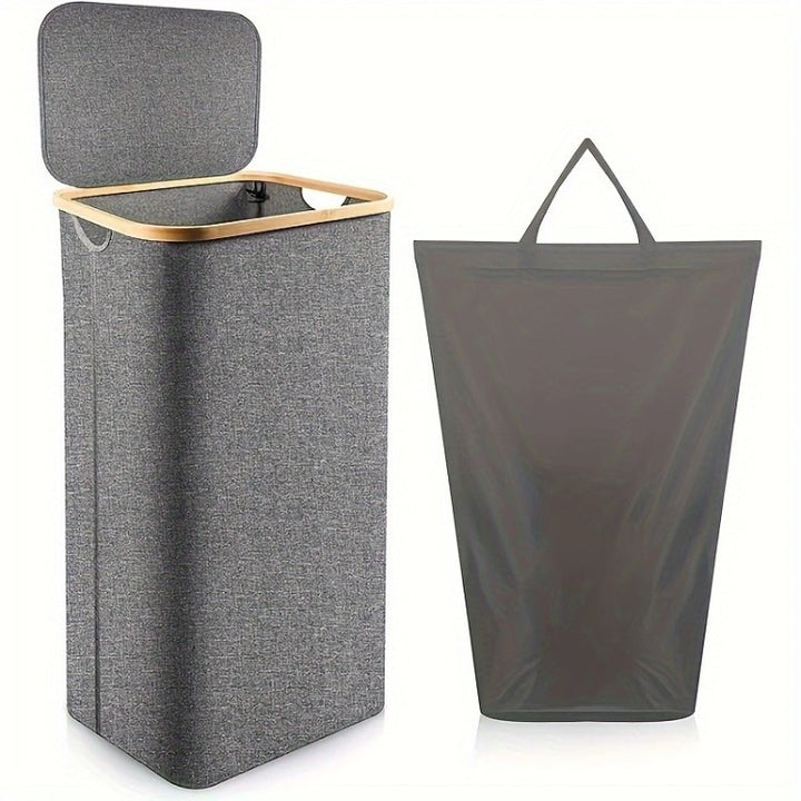 High-quality laundry container with modern lid and removable inner bag