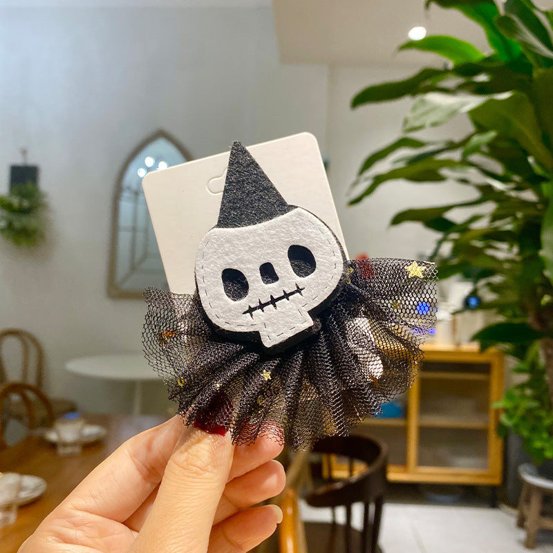 Creative Halloween Hair Clip with Pumpkin Design
