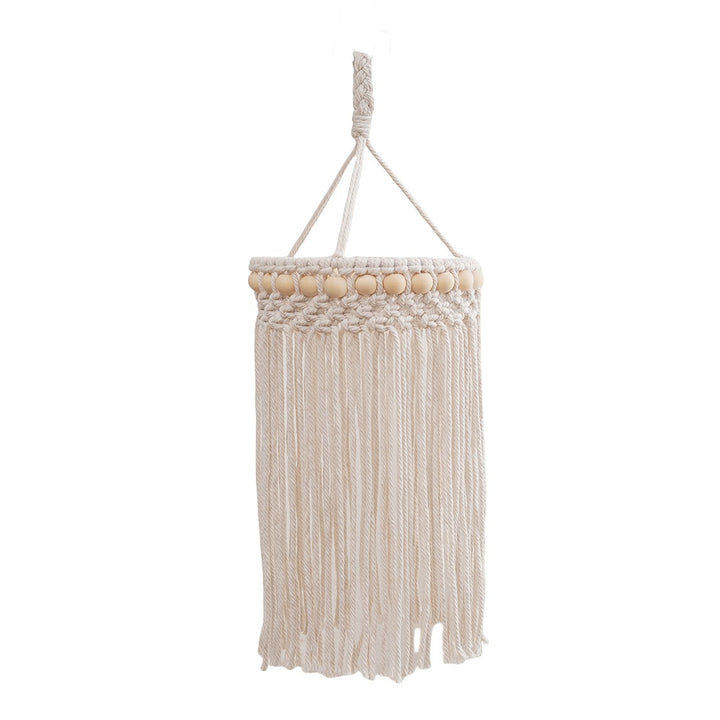Textured Macramé Hanging Light Fixture