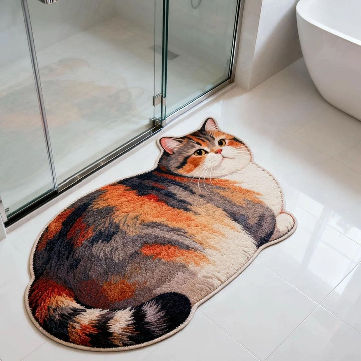 Cat-Shaped Bath Mat