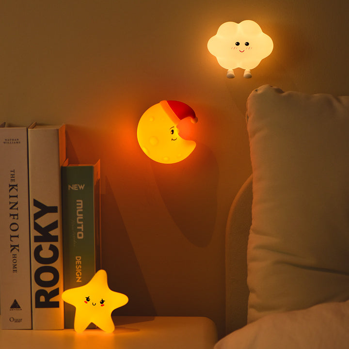 Cute LED Cloud Wall Night Light for the Children's Room with a Soft Warm Glow